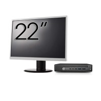 Rabljeni računalni paket HP EliteDesk 800 G2 Mini PC, Intel Core i5-6500 3.20-3.60GHz, 8GB DDR4, 256GB SSD + 22-inčni monitor