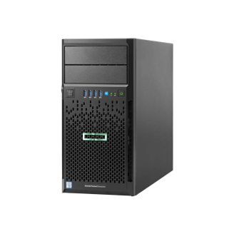 Szerver felújított HP ProLiant ML30 G9 torony, Intel Xeon E3-1220 V5 4 magos 3,0 - 3,5 GHz, 32 GB DDR4, 2 x 1 TB HDD Eredeti SATA/7.2k HP, Raid HP B140i SATA csak (RAID 0, 1 és RAID 5), 2 x Gigabit, iLO 4 Advanced, Forrás 350 W