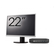 Felújított HP EliteDesk 800 G2 Mini PC, Intel Core i7-6700T 2.80 - 3.60GHz, 16GB DDR4, 512GB SSD + 22 hüvelykes monitor + Windows 10 Pro