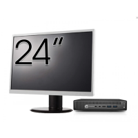 Repasovaný počítačový balík HP EliteDesk 800 G2 Mini PC, Intel Core i7-6700T 2,80 – 3,60 GHz, 8 GB DDR4, 256 GB SSD + Monitor 24 palcový + Windows 10 Home