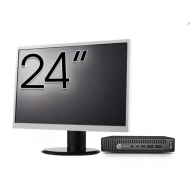 HP EliteDesk 800 G2 Mini PC Refurbished Computer Package, Intel Core i7-6700T 2.80 - 3.60GHz, 16GB DDR4, 512GB SSD + 24 Inch Monitor + Windows 10 Home