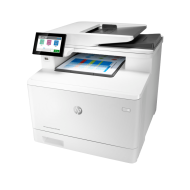 Multifunktionel brugt laserfarve HP M480dn, A4, 29 sider/min., 600 x 600 dpi, dupleks, kopimaskine, scanner, netværk, USB