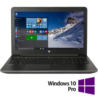 Laptop Überholt HP ZBook 15 G3, Intel Xeon E3-1505M v5 2,80-3,70GHz, 16GB DDR4, 512GB SSD, nVidia Quadro M2000M 4GB GDDR5, 15,6 Zoll Full HD, Ziffernblock, Webcam + Windows 10 Pro