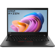 Лаптоп втора употреба LENOVO ThinkPad T14 Gen 1, AMD Ryzen 5 Pro 4650U 2.10 - 4.00GHz, 16GB DDR4, 512GB SSD, 14-инчов Full HD сензорен екран, уеб камера, US клавиатура