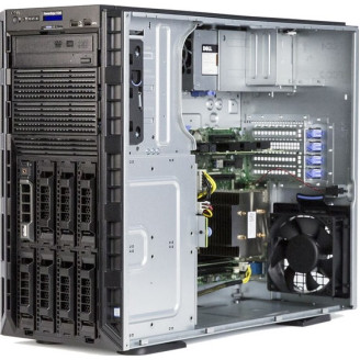 Dell PowerEdge T330 torony kivitelű kiszolgáló, 1 db Intel négymagos Xeon E3-1220 V6 3.00–3.50 GHz, 8 GB DDR4 ECC pufferelés nélkül, 2 x HDD 2 TB SATA, CD-ROM, RAID PERC H330 SATA/SAS, RAID 0,1,5,10,50, iDrac8 Basic, 2 db 495 W tápegység