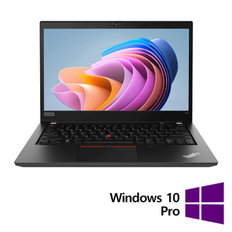 Ordinateur portable Intel LENOVO ThinkPad T14 reconditionné, Core i7-10610U 1.80-4.90GHz, 32GB DDR4, 512GB SSD, 14 pouces Full HD, Webcam + Windows 10 Pro