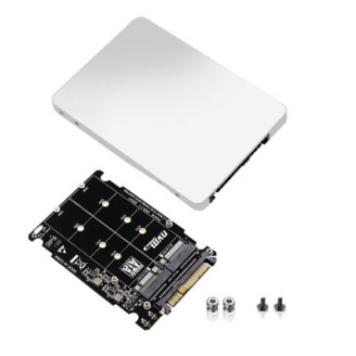 Server Adapter from M.2/2230/2242/2260/2280 to U2, 2in1 NVMe-PCI-e&SATA U.2 SFF-8639