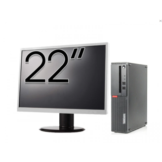 Pacchetto computer ricondizionato LENOVO ThinkCentre M910s SFF, Intel Core i5-6500 3,20 GHz, 8 GB DDR4, 256 GB SSD + monitor da 22 pollici + Windows 10 Home