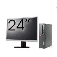 LENOVO ThinkCentre M910s SFF Refurbished Computer Package, Intel Core i5-6500 3.20GHz, 8GB DDR4, 256GB SSD + 24 Inch Monitor + Windows 10 Home