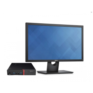 Pack d'ordinateurs reconditionnés Lenovo ThinkCentre M700 Mini PC, Intel Core i5-6400T 2,20 - 2,80 GHz, 8 Go DDR4, 256 Go SSD + écran 22 pouces + Windows 10 Home