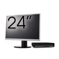 HP ProDesk 400 G6 Mini Refurbished Computer Package, Intel Core i5-10500T 2.30 - 3.80GHz, 8GB DDR4, 256GB SSD + 24 Inch Monitor + Windows 10 Home