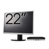Odnowiony pakiet komputerowy HP ProDesk 600 G4 Mini, Intel Core i5-8500T 2.10 - 3.50GHz, 8GB DDR4, SSD 256GB + monitor 22 cale + Windows 10 Home