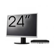 Pachet PC Refurbished HP ProDesk 600 G4 Mini, Intel Core i5-8500T 2.10 - 3.50GHz, 8GB DDR4, 256GB SSD + Monitor 24 Inch + Windows 10 Home