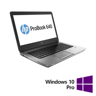 Ordinateur portable reconditionné HP ProBook 640 G1, Intel Core i5-4200M 2,50 - 3,10 GHz, 8 Go DDR3, 128 Go SSD, 14 pouces HD, webcam + Windows 10 Pro