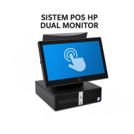 Kasutatud POS süsteem HP Retail System RP5810 SFF, Intel Core i5-4570S 2.90GHz, 8GB DDR3, 128GB SSD, 4 x Serial Port, 1 x 24 Volt USB, 3 x 12 Volt USB + jaemüügimonitorid 14 tolli HP L7014t puutetundlik ekraan + 10 tolli HP L7010t + Windows 10 Pro