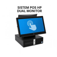 Używany system POS HP Retail System RP5810 SFF, Intel Core i5-4570S 2,90 GHz, 8 GB DDR3, 128 GB SSD, 4 x port szeregowy, 1 x 24 V USB, 3 x 12 V USB + monitory detaliczne 14-calowy ekran dotykowy HP L7014t + 10-calowy ekran dotykowy HP L7010t + ekran dotyk