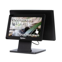 POS-systeem OptimX PRO RS623-2 DualScreen 15,6 - 11,6 inch, Intel N100 tot 3,4 GHz - 12e generatie, 8 GB DDR4, 128 SSD, Full HD-touchscreen POS-systeem OptimX PRO RS623-2 DualScreen 15,6 - 11,6 inch, Intel N100 tot 3,4 GHz - 12e generatie, 8 GB DDR4, 128 SSD, Full HD-touchscreen
