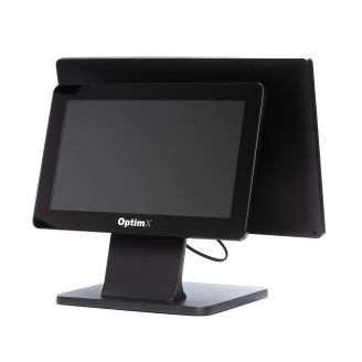 Sistema POS OptimX PRO RS623-2 DualScreen da 15,6 - 11,6 pollici, Intel N100 fino a 3,4GHz - 12a generazione, 8GB DDR4, 128 SSD, Touchscreen Full HD