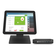 HP 600 G2 Mini PC POS System, Intel Core i5-6500T 2.50 - 3.10GHz, 8GB DDR4, 128GB SSD, Windows 10 Pro + OptimX Pro MY17 Touchscreen Monitor, 17 Inch Widescreen