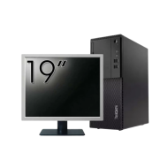 Begagnat datorpaket LENOVO M710T Tower, Intel Core i3-6100 3.70GHz, 8GB DDR4, 256GB SSD, DVD-ROM + 19 tums skärm