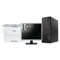 Pakiet Kalkulator z drugiej ręki LENOVO M710T Tower, Intel Core i3-6100 3.70GHz, 8GB DDR4, 256GB SSD, DVD-ROM + monitor 19 cali + drukarka Brother HL-L6300DW