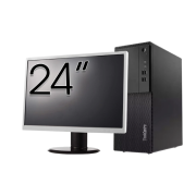 Пакет употребяван компютър LENOVO M710T Tower, Intel Core i3-6100 3.70GHz, 8GB DDR4, 256GB SSD, DVD-ROM + 24-инчов монитор