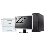 Pachet Second Hand Calculator LENOVO M710T Tower, Intel Core i3-6100 3.70GHz, 8GB DDR4, 256GB SSD, DVD-ROM + Monitor 22 Inch + Imprimanta Brother HL-L6300DW