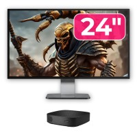Pachet PC Second Hand HP T430 Thin Client, Intel Celeron N4000 1.10-2.60GHz, 2GB DDR4, 16GB SSD + Monitor 24