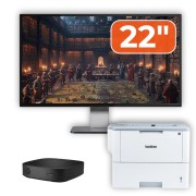 Ensemble HP T430 Thin Client PC d'occasion, Intel Celeron N4000 1.10-2.60GHz, 2GB DDR4, 16GB SSD + Moniteur 22