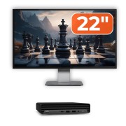 Tweedehands computerpakket HP EliteDesk 800 G6 Mini PC, Intel Core i5-10500T 2.30 - 3.80GHz, 8GB DDR4, 256GB SSD + 22