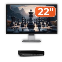 Paket rabljenog računala HP EliteDesk 800 G6 Mini PC, Intel Core i5-10500T 2.30 - 3.80GHz, 8GB DDR4, 256GB SSD + 22