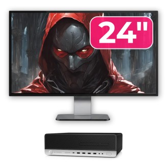 HP ProDesk 800 G3 SFF Used Computer Package, Intel Core i5-7500 3.40-3.80GHz, 8GB DDR4, 256GB SSD + 24
