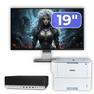 Second Hand HP ProDesk 800 G3 SFF, Intel Core i5-7500 3.40-3.80GHz, 8GB DDR4, 256GB SSD + 19