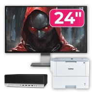 Second Hand Computer Package HP ProDesk 800 G3 SFF, Intel Core i5-7500 3.40 - 3.80GHz, 16GB DDR4, 500GB SSD + 1TB HDD, DVD-ROM + 24