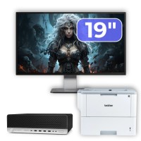 HP ProDesk 800 G3 SFF gebruikte computerpakket, Intel Core i5-7500 3,40 - 3,80GHz, 16GB DDR4, 500GB SSD + 1TB HDD, DVD-ROM + 19