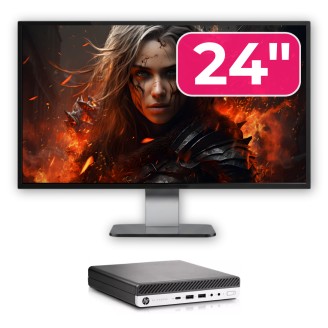 HP EliteDesk 800 G3 Mini PC Used Computer Package, Intel Core i5-6500T 2.50GHz, 16GB DDR4, 256GB SSD + 24