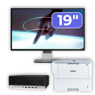Second Hand Computer Package HP ProDesk 600 G3 SFF, Intel Core i3-7100 3.90GHz, 8GB DDR4, 240GB SSD + 19