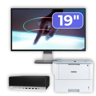 HP ProDesk 600 G3 SFF Used Computer Package, Intel Core i3-6100 3.70GHz, 8GB DDR4, 256GB SSD, DVD-ROM + 19