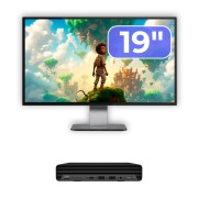 Rabljen računalniški paket HP ProDesk 400 G6 Mini, Intel Core i5-10500T 2.30 - 3.80GHz, 8GB DDR4, 256GB SSD + 19