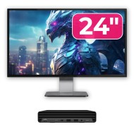 Gebrauchtes Computerpaket HP ProDesk 400 G6 Mini, Intel Core i5-10500T 2,30 - 3,80GHz, 8GB DDR4, 256GB SSD + 24