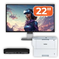Minicomputadora usada HP ProDesk 400 G6, Intel Core i5-10500T de 2,30 a 3,80 GHz, 8 GB DDR4, SSD de 256 GB, monitor de 22