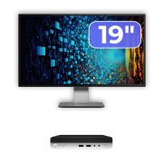 Rabljeni mini računalnik HP ProDesk 400 G4, Intel Core i5-8500T 2.10 - 3.50GHz, 8GB DDR4, 256GB SSD + 19
