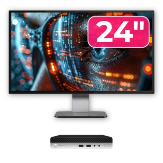 Rabljen mini računalnik HP ProDesk 400 G4, Intel Core i5-8500T 2.10 - 3.50GHz, 8GB DDR4, 256GB SSD + 24