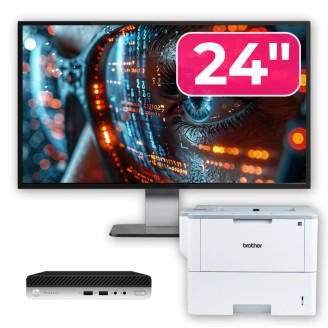 HP ProDesk 400 G4 Mini PC Used Computer Package, Intel Core i5-8500T 2.10 - 3.50GHz, 8GB DDR4, 256GB SSD + 24