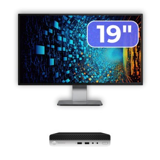 HP ProDesk 400 G4 Mini PC rabljen računalniški paket, Intel Core i3-8100T 3,40 GHz, 8GB DDR4, 256 GB SSD + 19