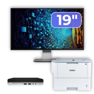 Second Hand Computer Package HP ProDesk 400 G4 Mini PC, Intel Core i3-8100T 3.40GHz, 8GB DDR4, 256GB SSD + 19