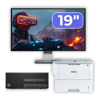 HP 280 G2 SFF Used Computer Package, Intel Core i5-6400 2.70GHz, 8GB DDR4, 500GB HDD, DVD-ROM + 19