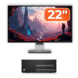 Second Hand Computer Package HP 280 G2 SFF, Intel Core i3-6100 3.70GHz, 8GB DDR4, 500GB HDD, DVD-ROM + 22
