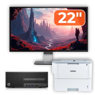 Second Hand HP 280 G2 SFF Computer Package, Intel Core i3-6100 3.70GHz, 8GB DDR4, 500GB HDD, DVD-ROM + 22