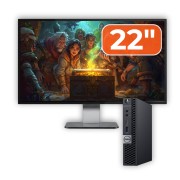 Używany minikomputer DELL OptiPlex 5060, Intel Core i5-8500T 2.10-3.50GHz, 8GB DDR4, SSD 256GB + monitor 22